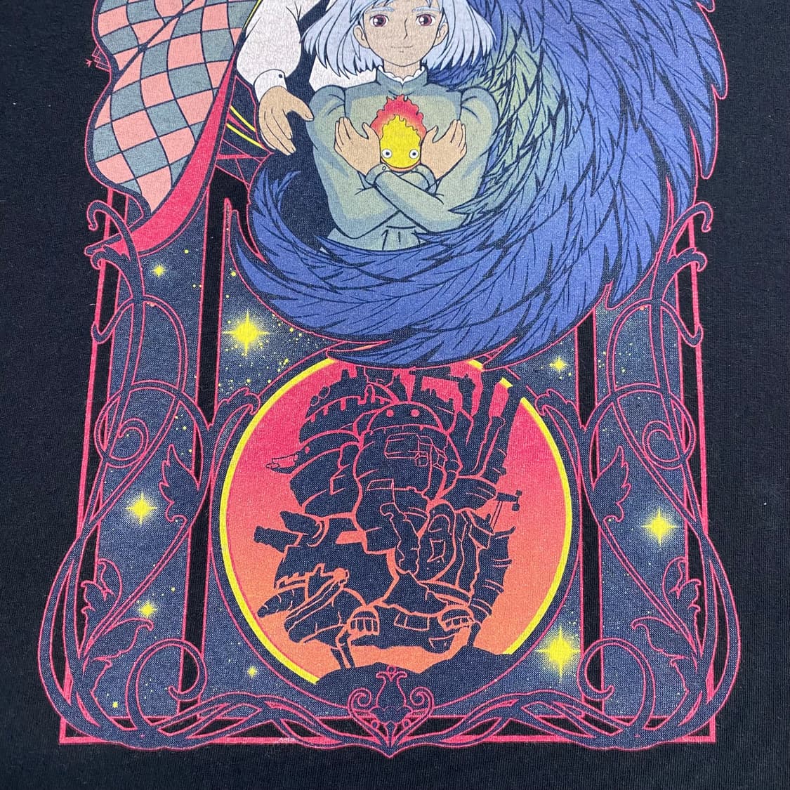 지브리 하울의 움직이는성 오피셜 애니메이션 티셔츠 상품이미지5