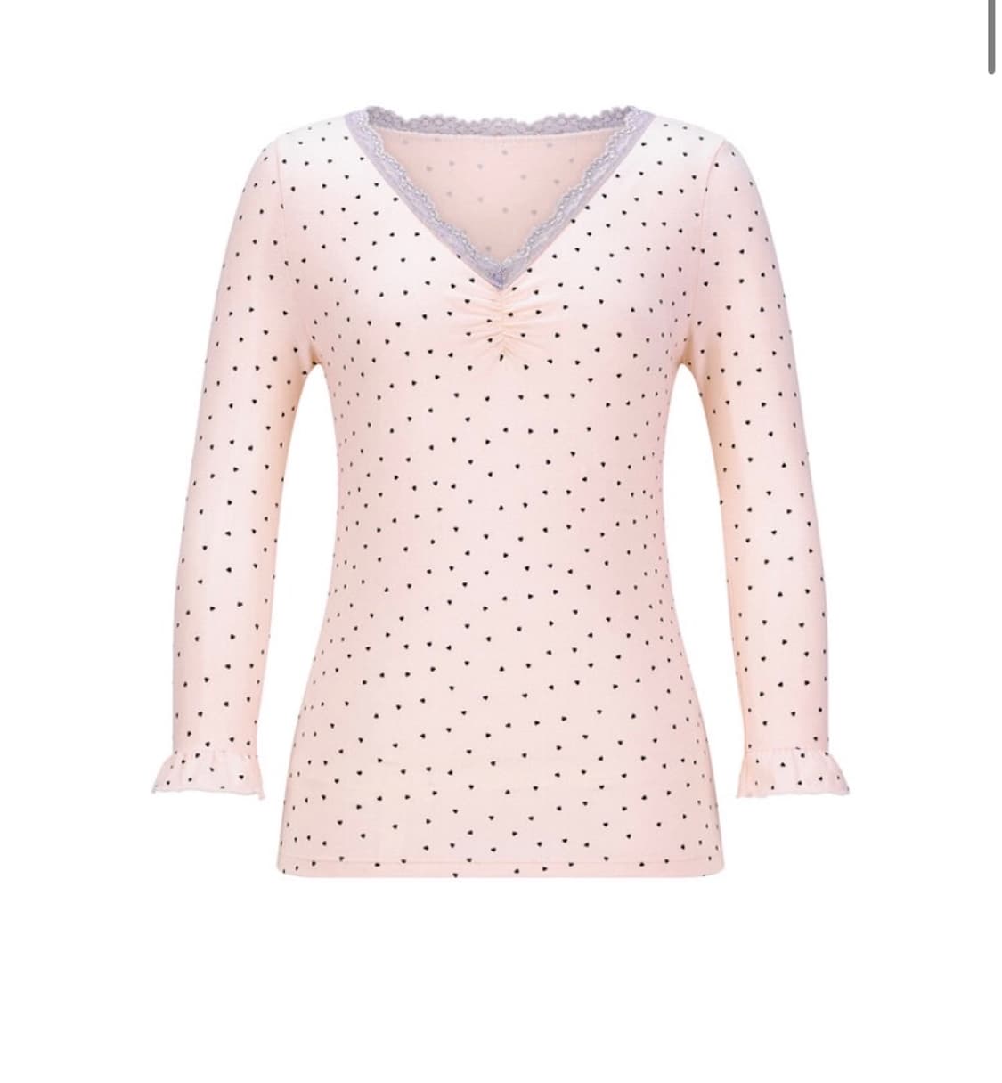 샵페어리 mini heart lace top 핑크 상품이미지1