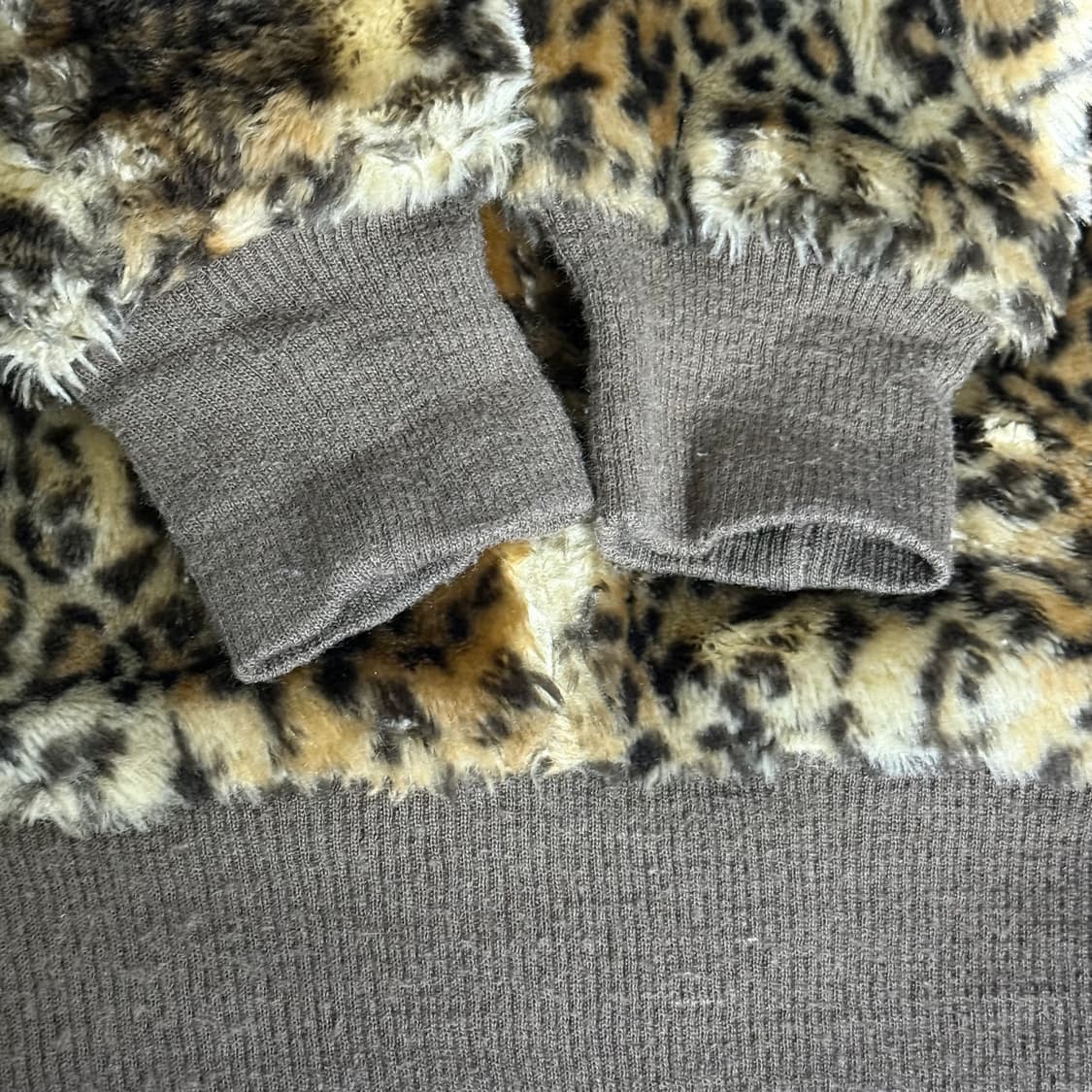 일본 갸루 호피 퍼 자켓 상품이미지3