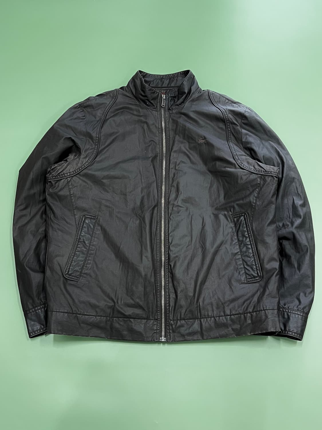 (52) 라코스테 올드스쿨 왁스 블루종 자켓 다크브라운 (내피포함) 상품이미지2