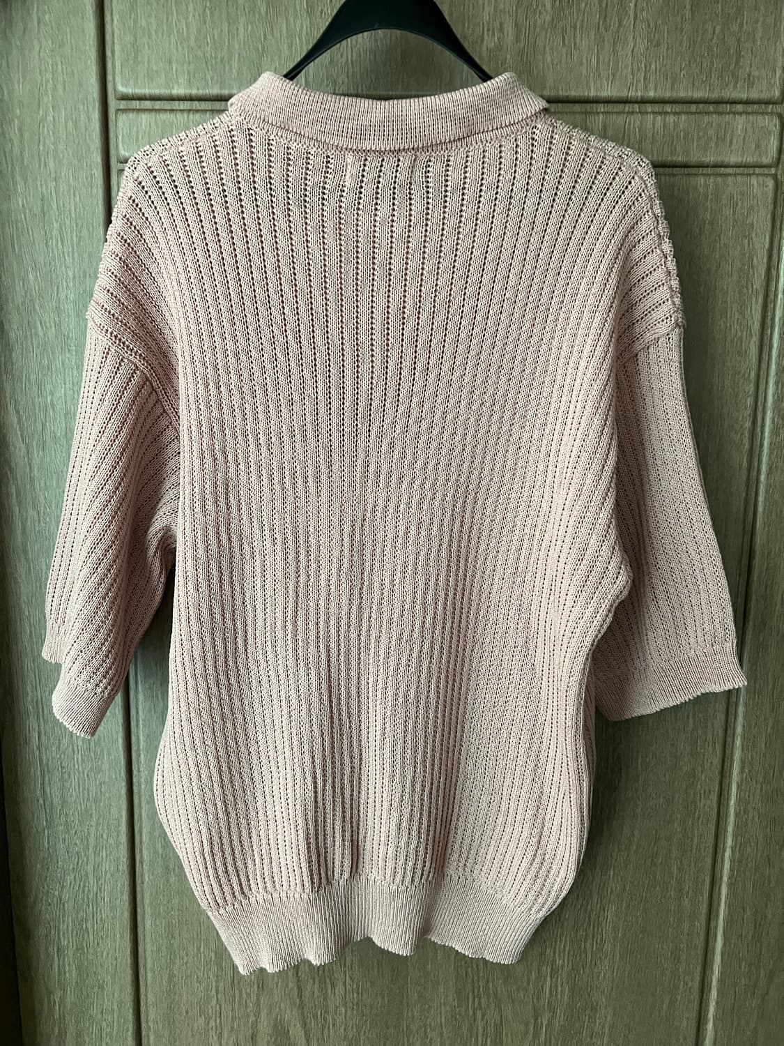 핑크색 니트 반팔 상품이미지3