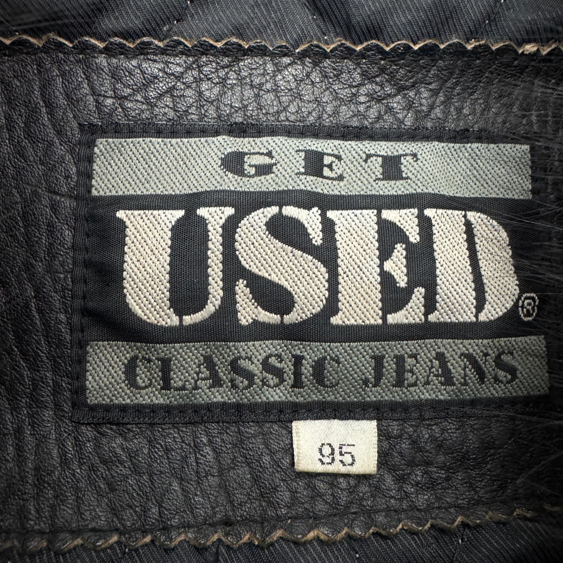 GET USED 90s 리얼레더 소가죽 카우스킨 퍼 가죽자켓 상품이미지7