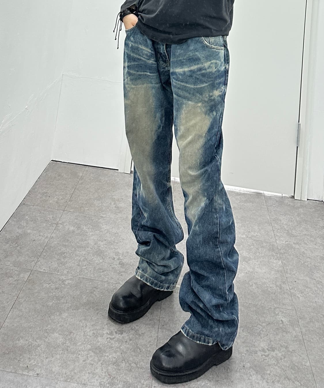 NONE vintage bleach washing denim 상품이미지2