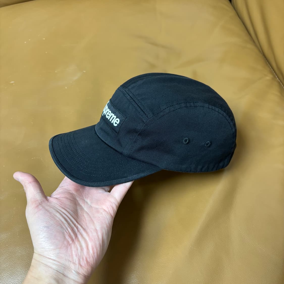 Supreme 슈프림 24ss 블랙 캠프캡 모자 Washed Black 상품이미지5