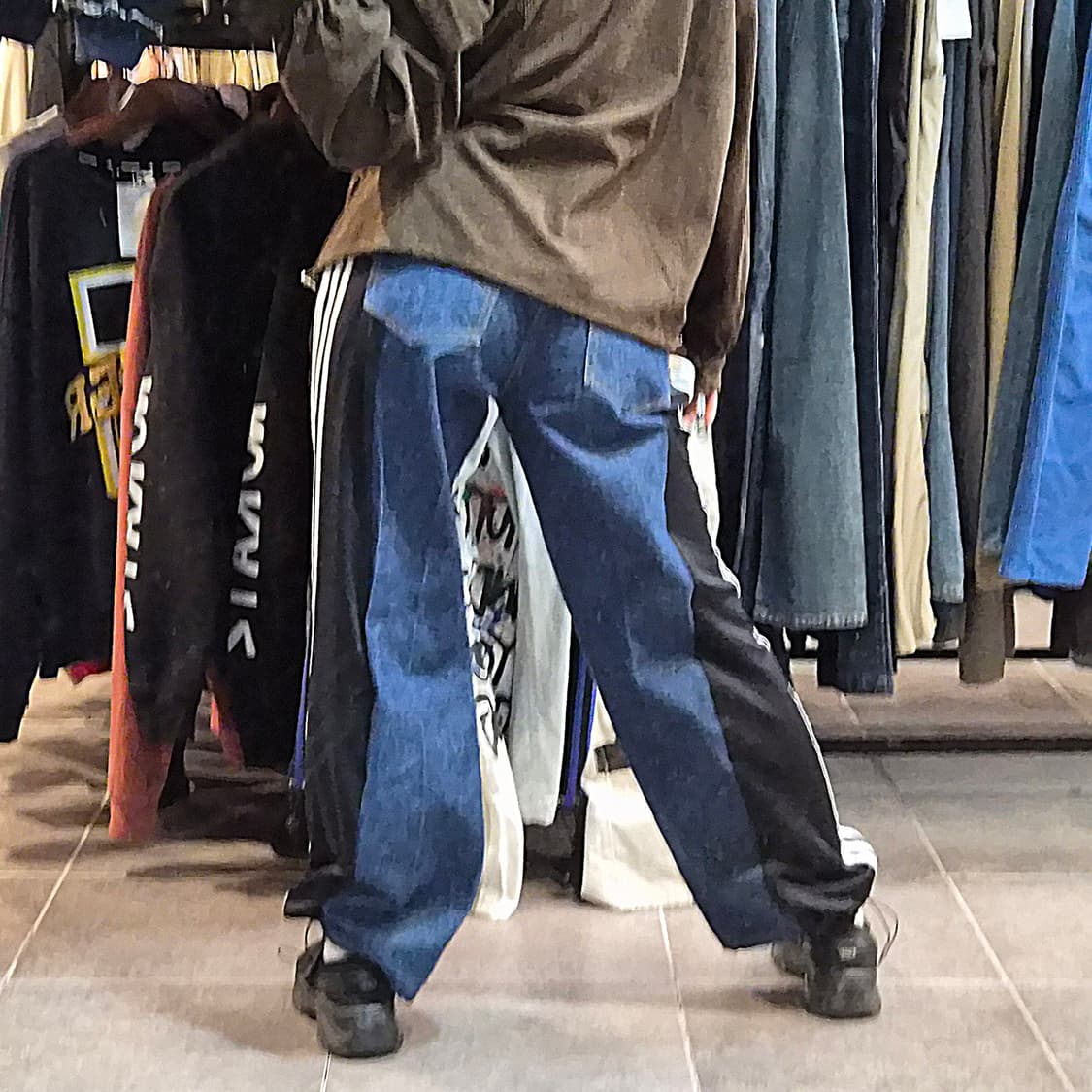 [NO.9] C&A 데님 아디다스 트레이닝 믹스 팬츠 상품이미지4