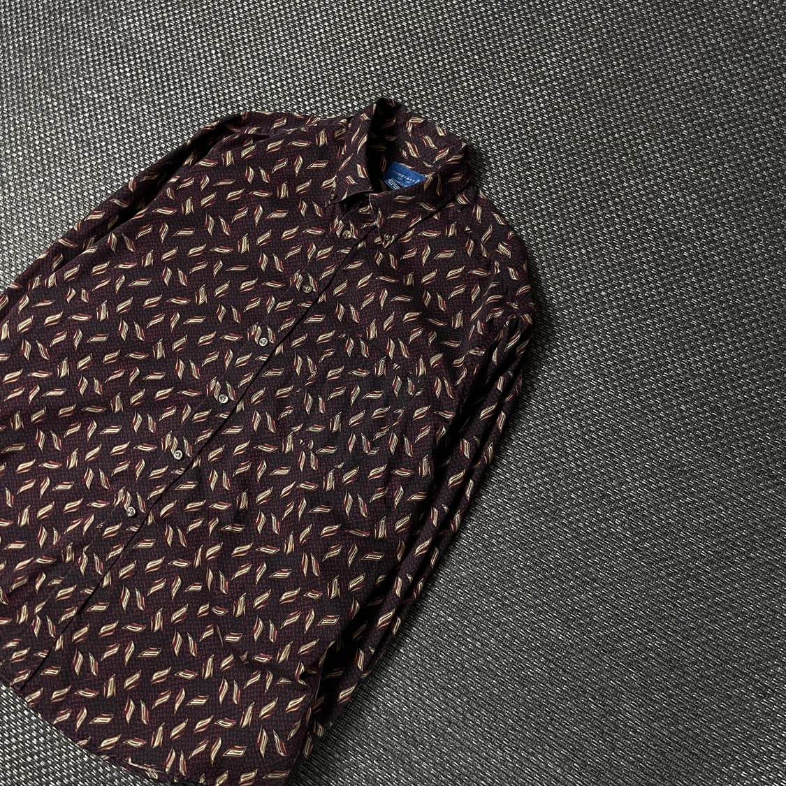 타운크래프트 와인 페이즐리 패턴 긴팔 셔츠 XL 상품이미지4