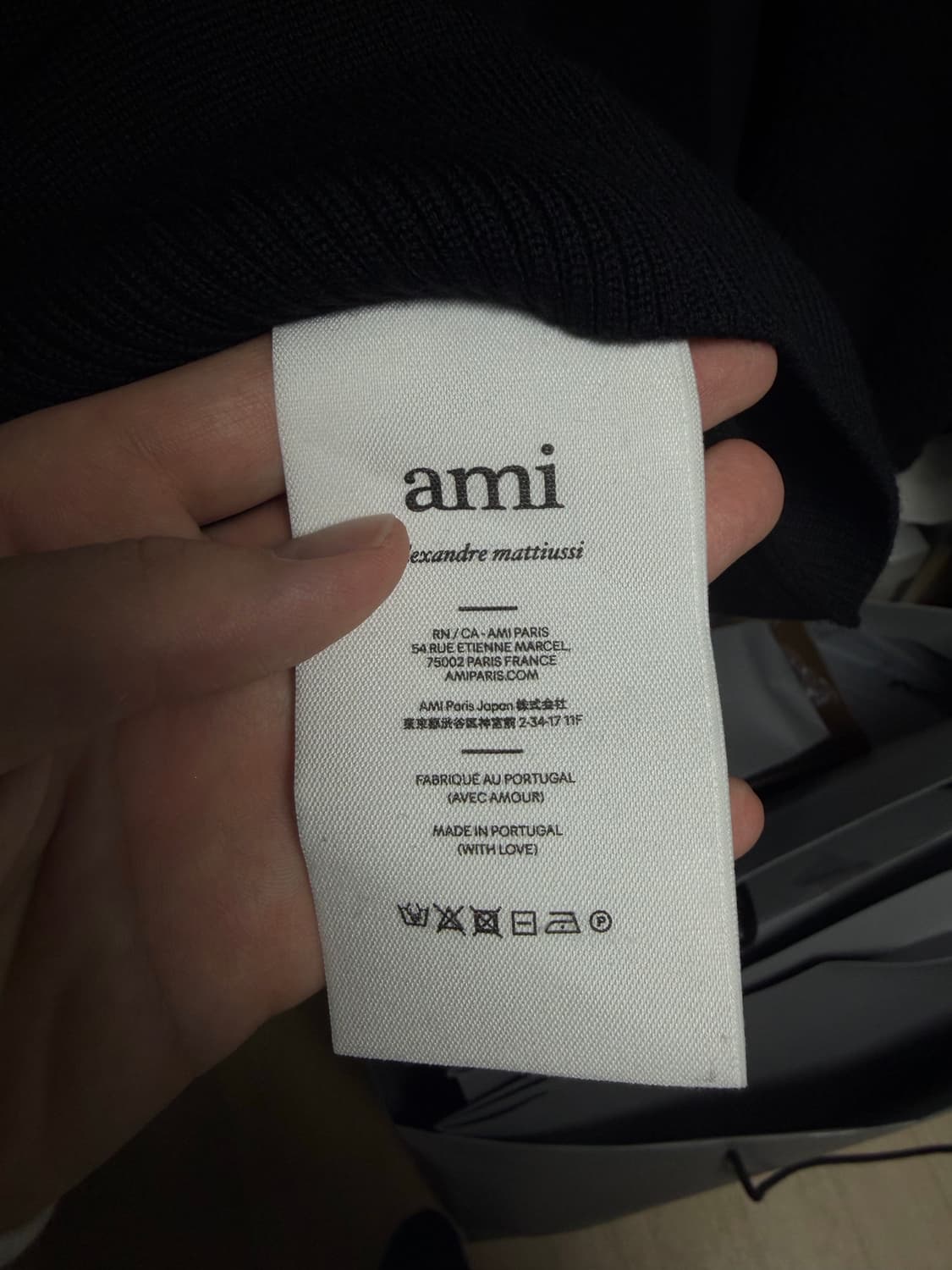 아미 니트 블랙 L 사이즈 (100~105) 상품이미지5