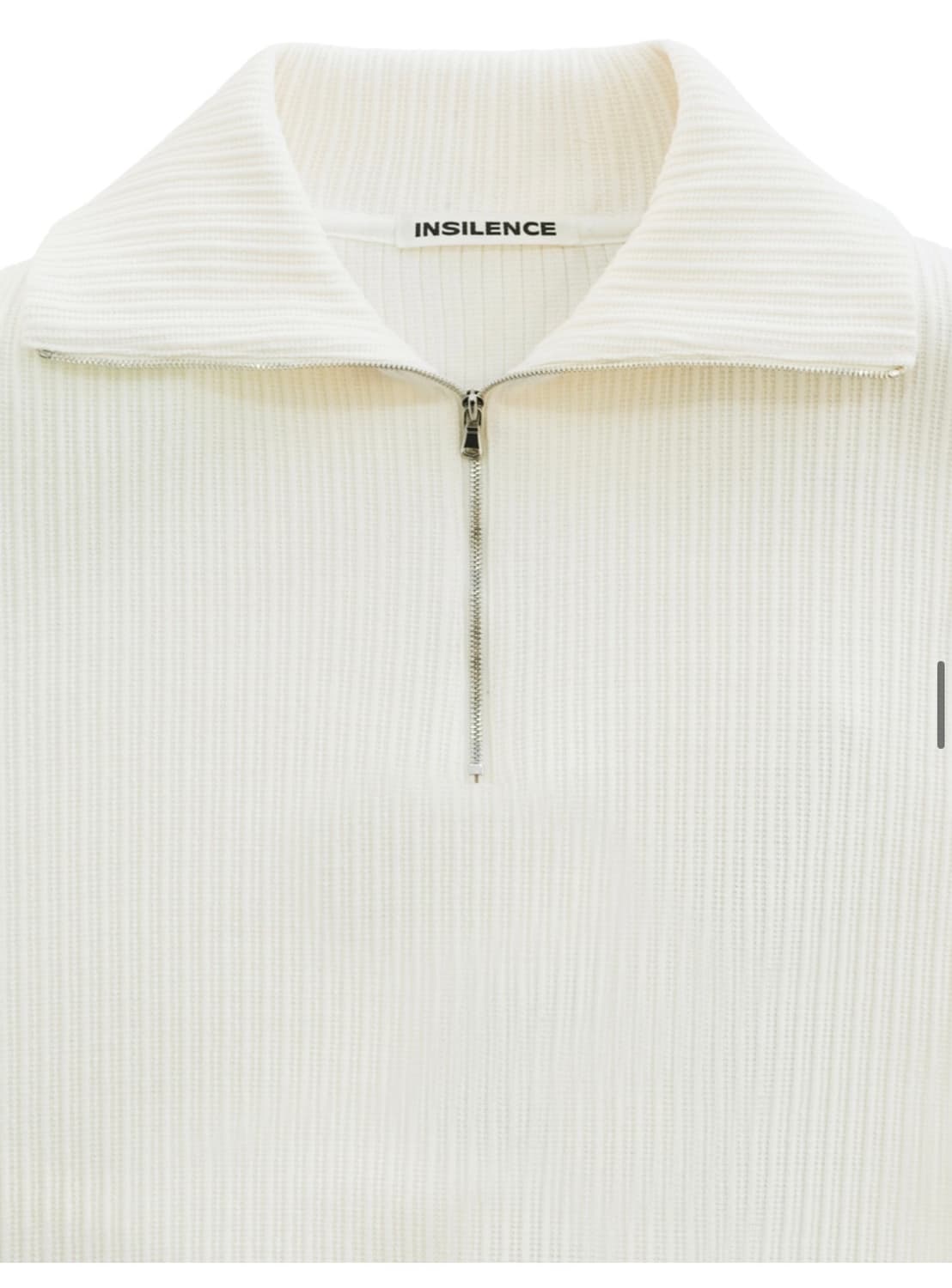 (L) 인사일런스 볼드 리브 하프 집업 니트 CREAM 상품이미지4