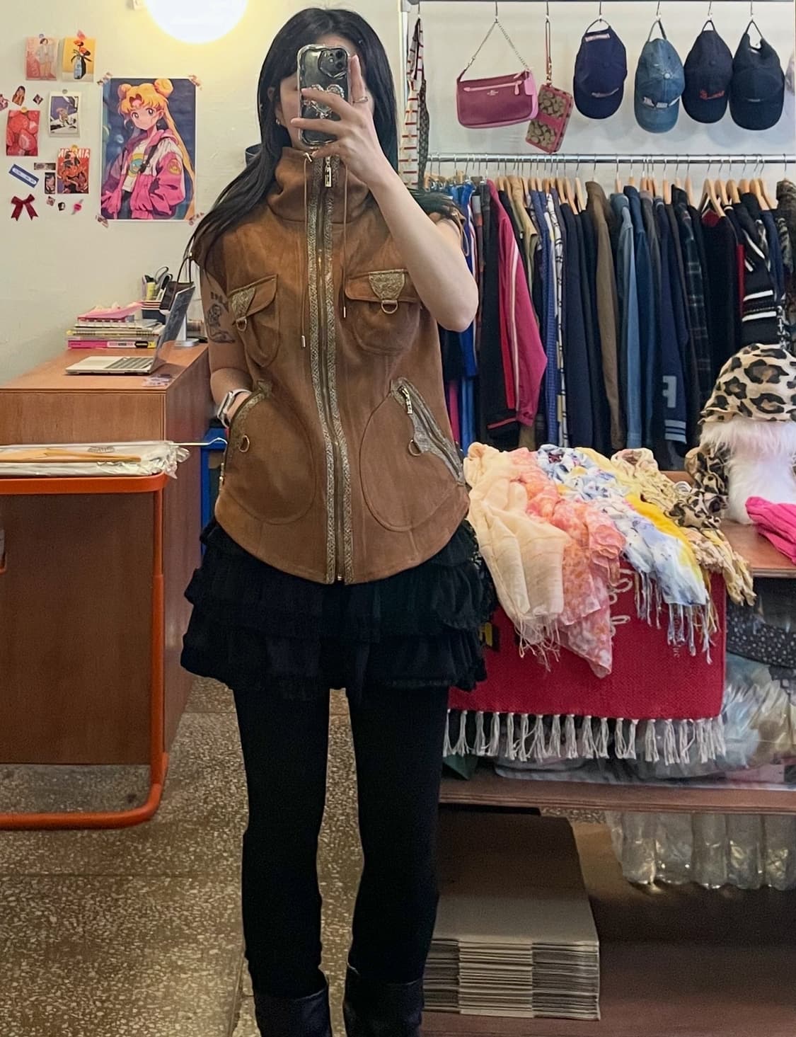 레오파드 스웨이드 베스트 [무배] 상품이미지1