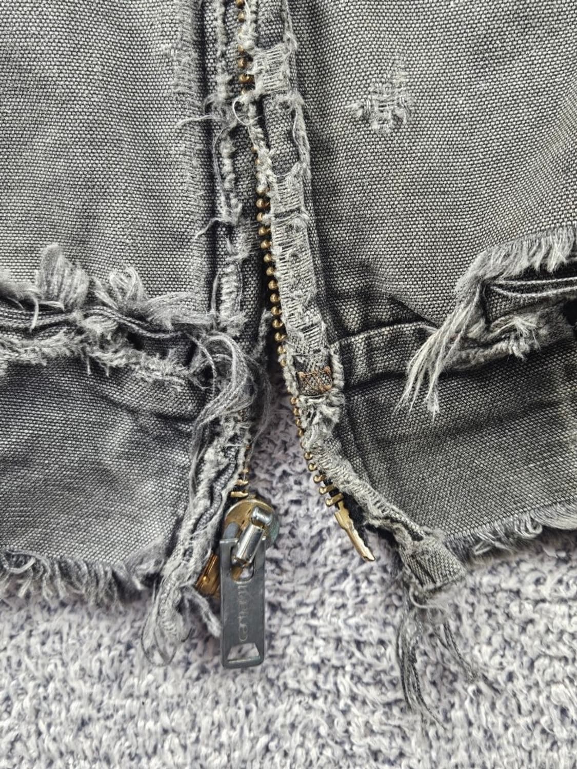 80~90's USA 칼하트 디스트레스드 워크 자켓(XL추정)/10786 상품이미지9