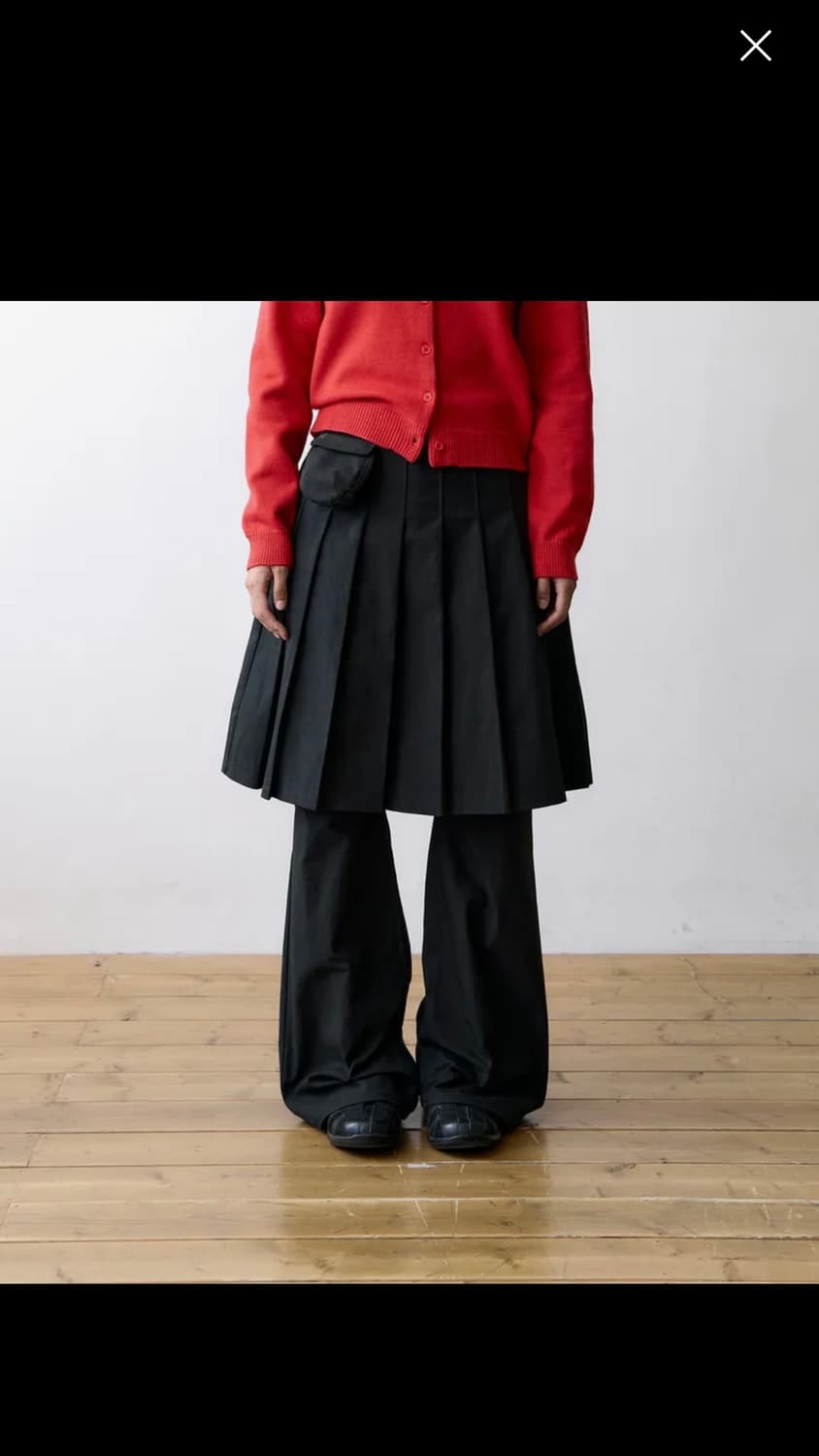 더콜디스트모먼트 스커트 레이어드 팬츠 블랙 M 상품이미지1