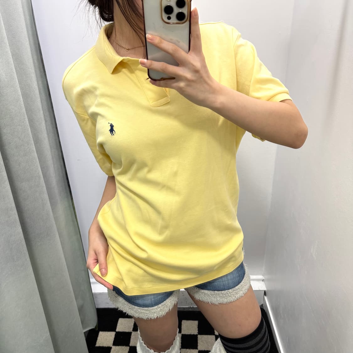 폴로 옐로우 커스텀핏 pk 반팔티셔츠  상품이미지2