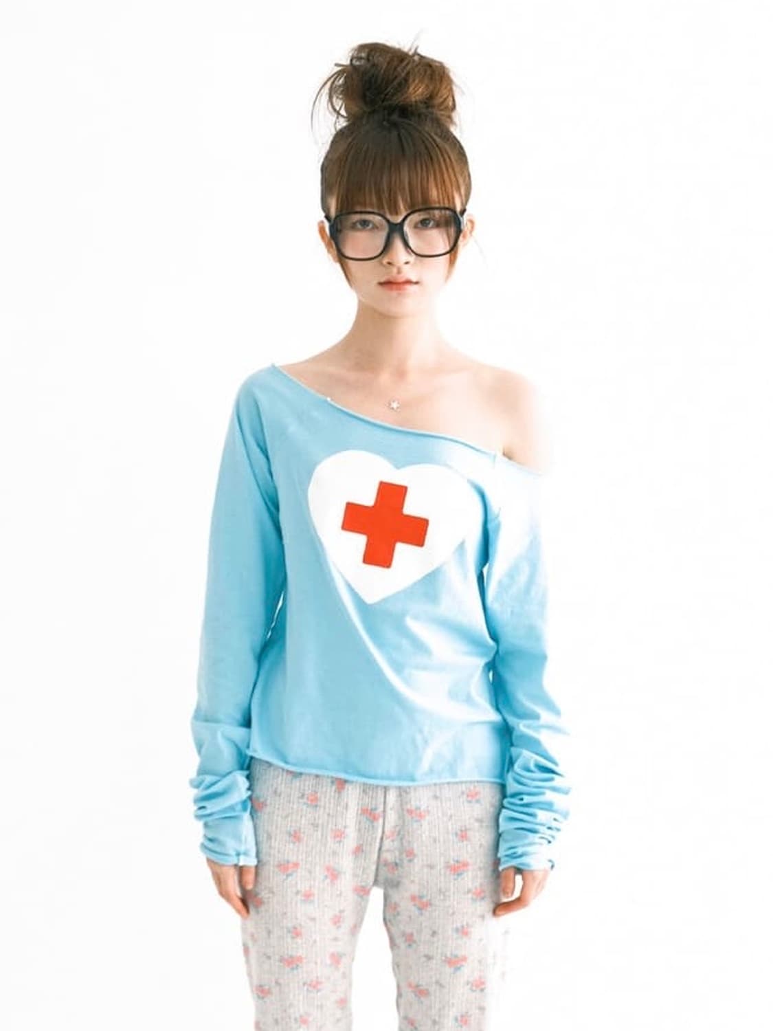 샵페어리 Cherish heart cut off t shirt mint 상품이미지1