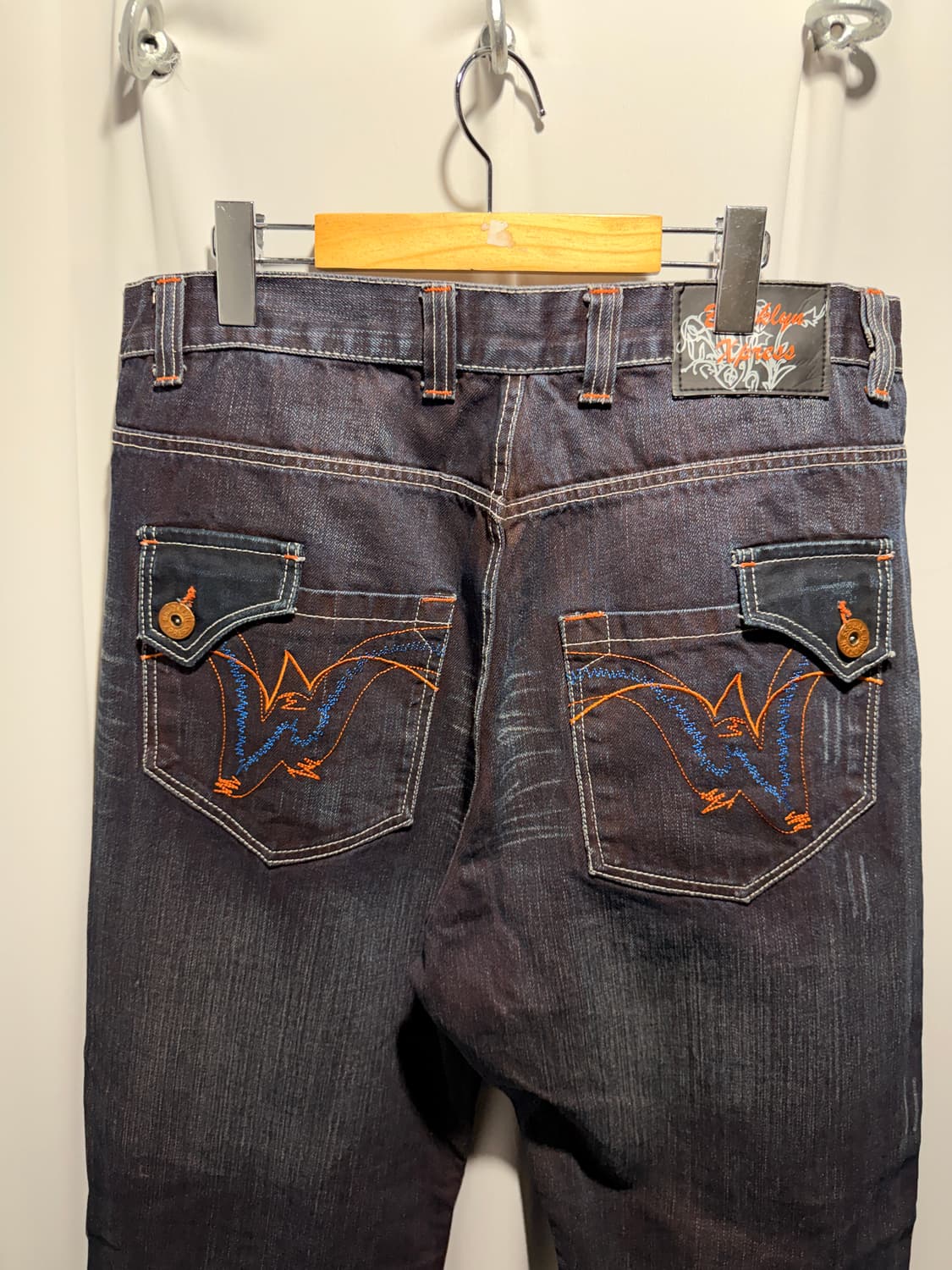 아베크롬비 네이비 후드집업 + 흑청 오렌지 자수 힙합 팬츠 상품이미지10