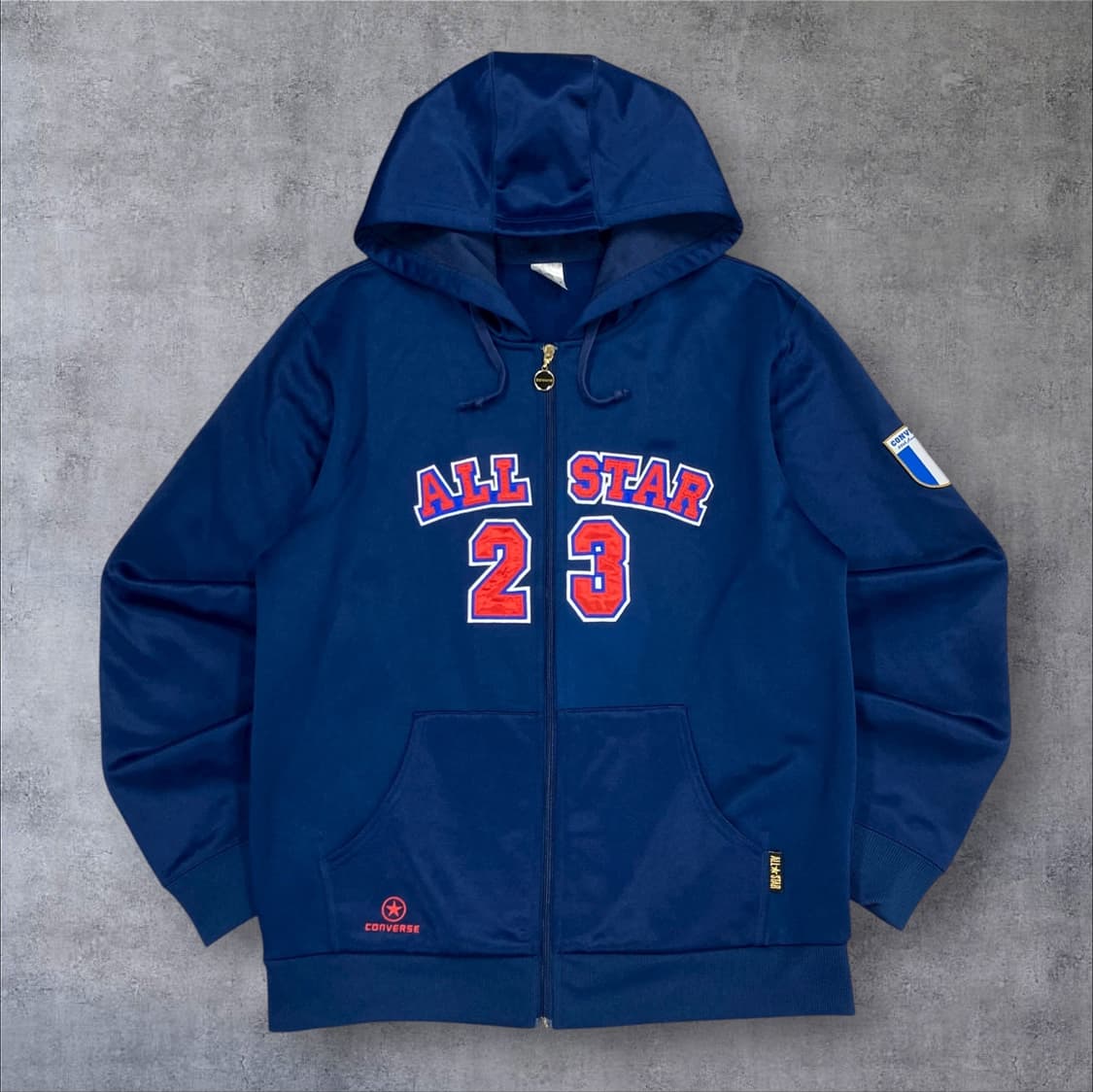 컨버스 네이비 컬러 올스타 빅로고 트랙 후드 집업 상품이미지1