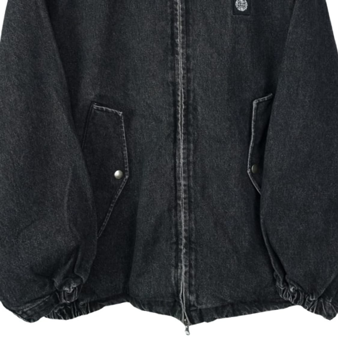 [엘엠씨] 오버핏 흑청 블랙 데님 워크 자켓 M20125 상품이미지5