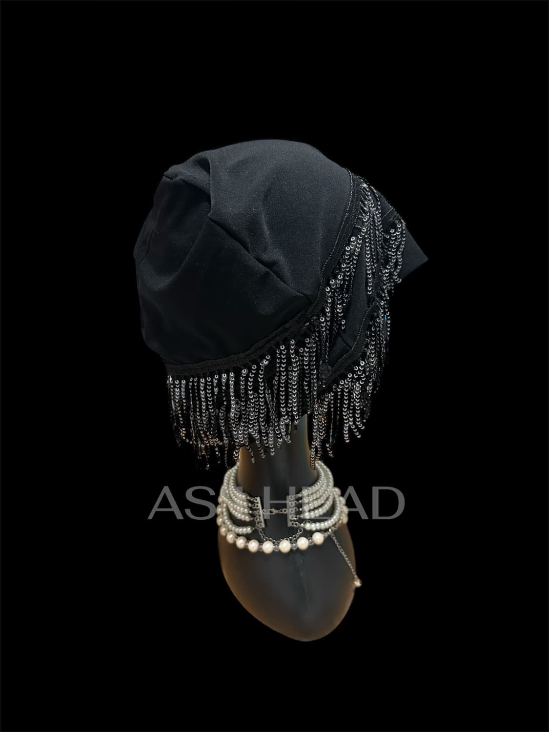 실버 글리터 테슬 핸드메이드 롱 비니 상품이미지4