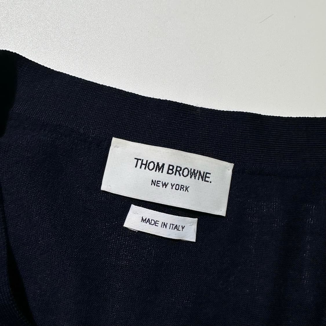 톰브라운 사선완장 메리노울 니트 가디건 상품이미지6