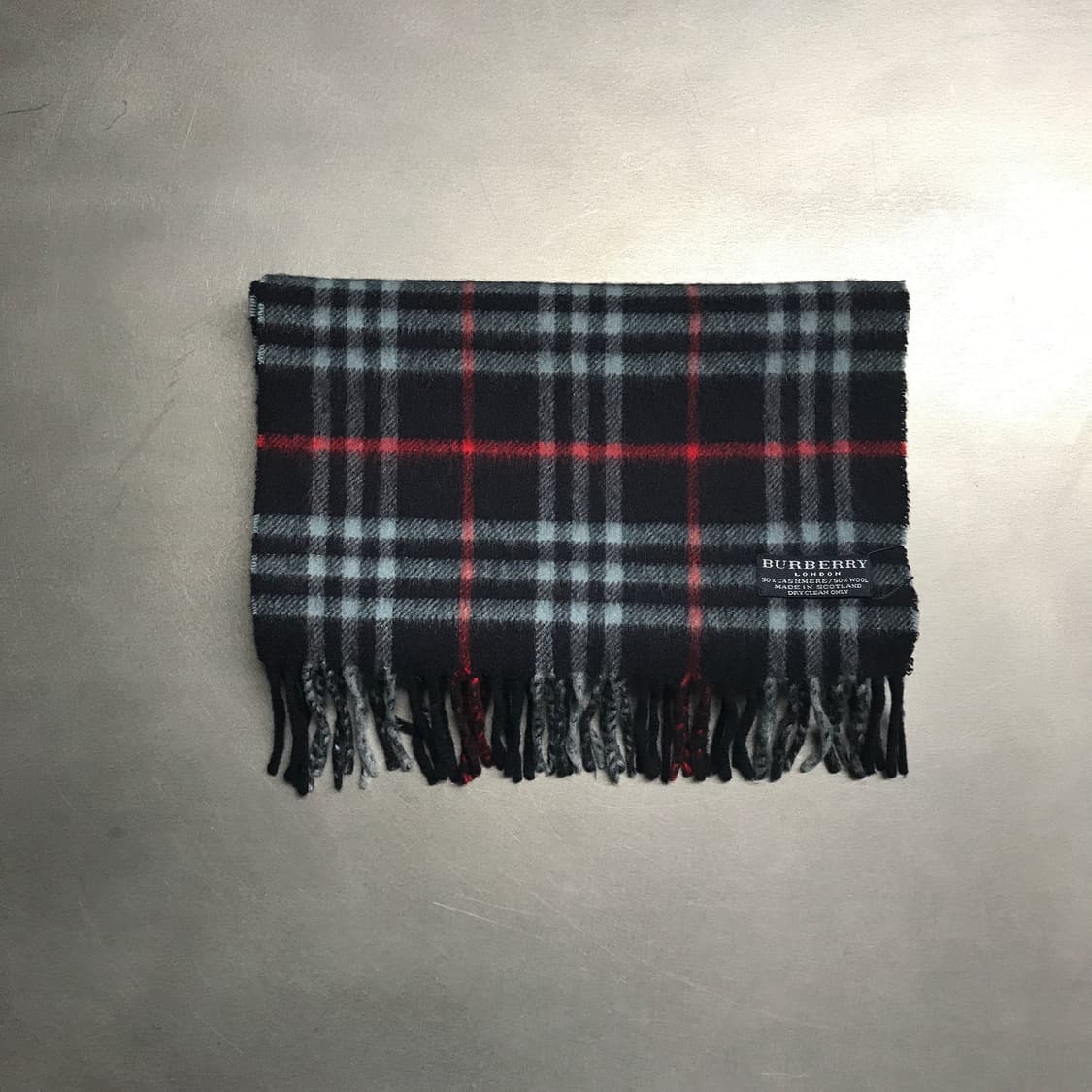 버버리 정품 캐시미어/울 머플러 네이비 상품이미지2