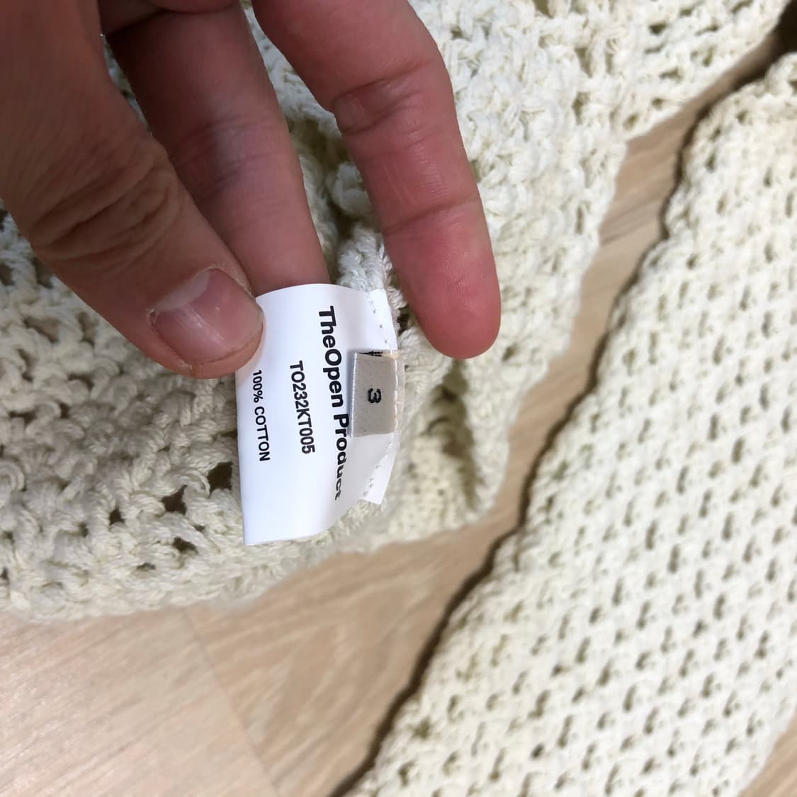 (3) 더 오픈 프로덕트 오픈YY 크로셰 집업 자켓 베이지 openyy 상품이미지3