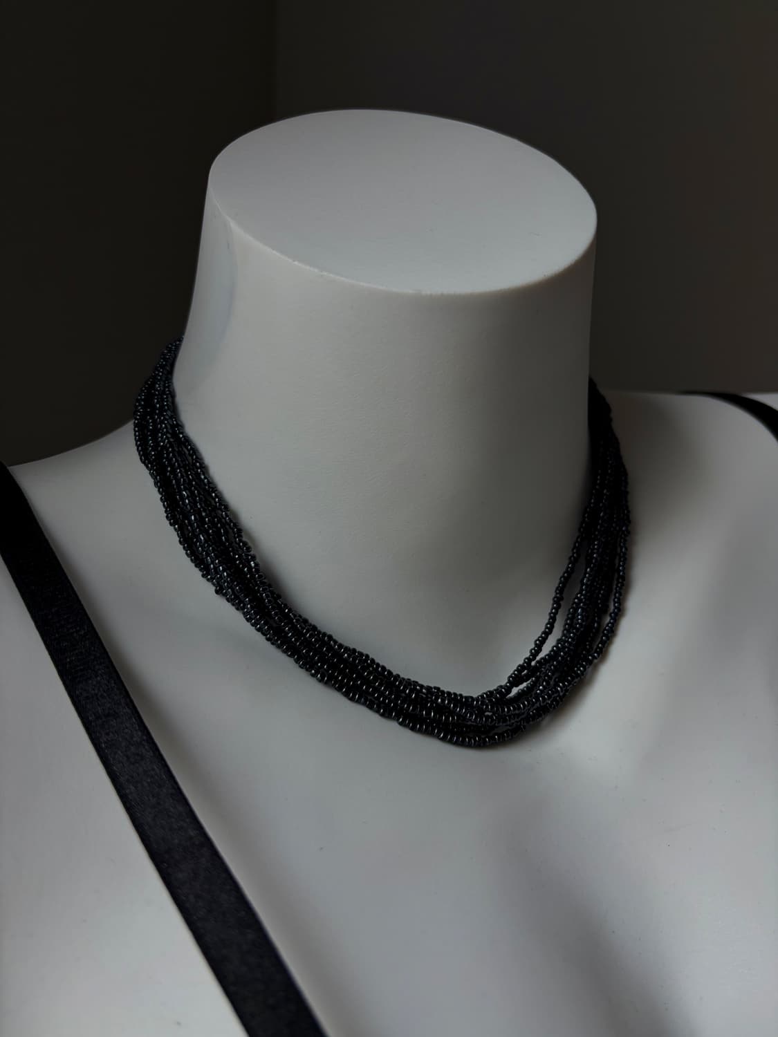 블랙 비즈 초커  상품이미지1