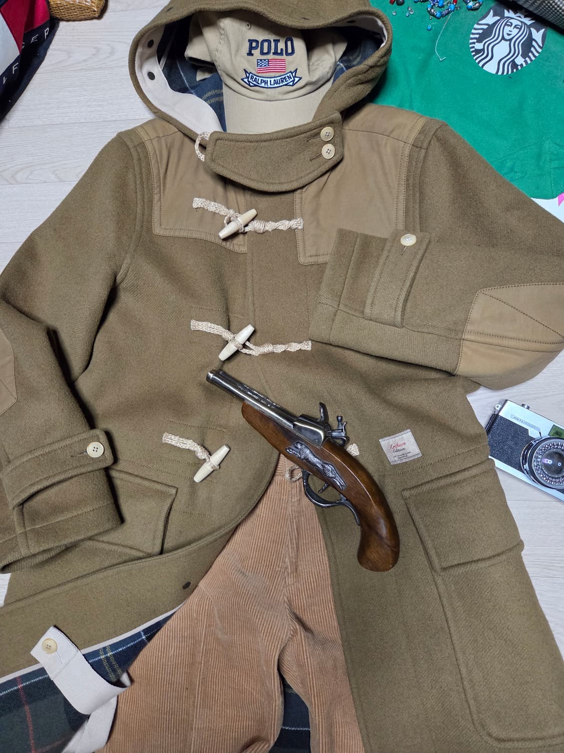 (3~4회 착용)BEAN POLE 패치 더플코트 떡볶이 코트 빈폴 상품이미지4