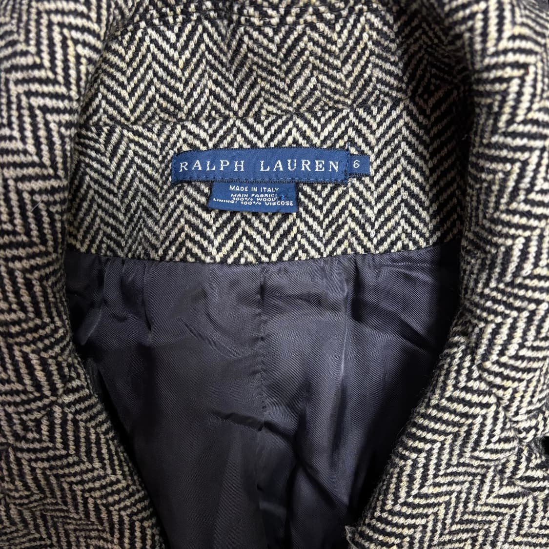 폴로 랄프로렌 백화점판 헤링본 롱코트 더블 코트 상품이미지2