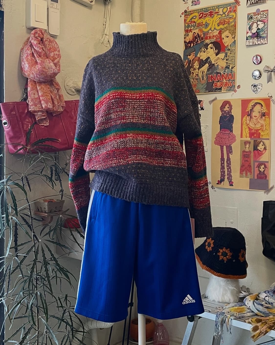 멀티컬러 하이넥 니트 [무배] 상품이미지2