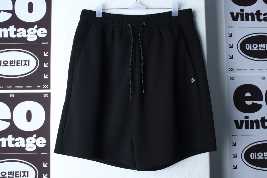 (L-XL) 탑텐 반바지 팬츠 오버핏 밴딩 블랙-P9849 상품이미지2
