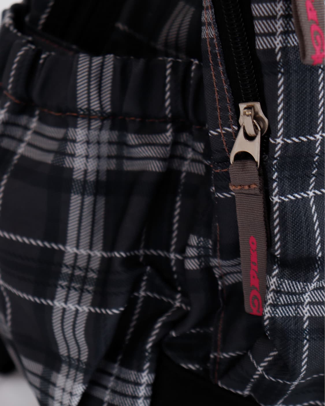 [PIKO] 블랙 체크 패턴 데일리 백팩 상품이미지5
