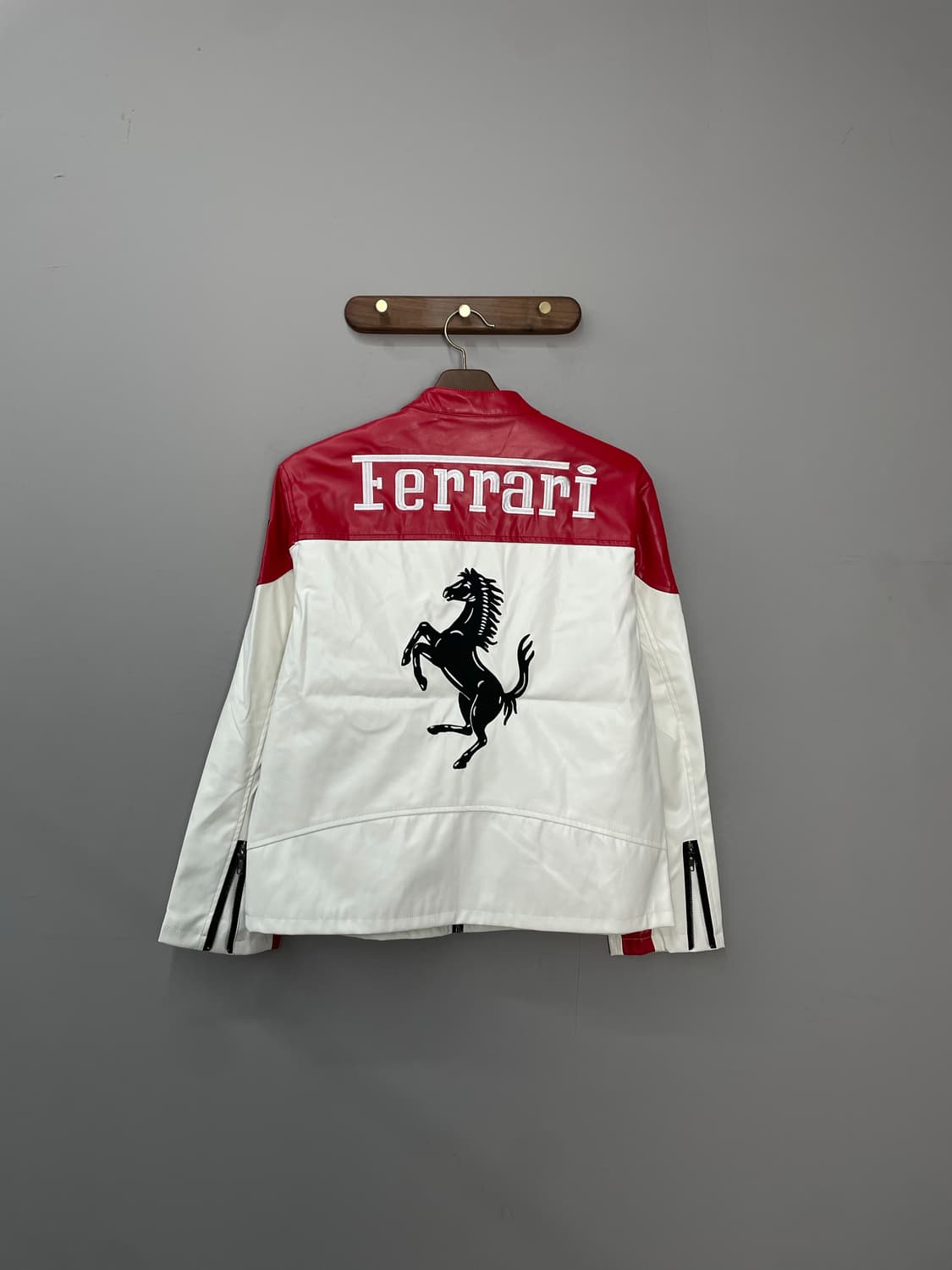 페라리 F1 자수로고 레드 레더자켓 H1840 상품이미지6