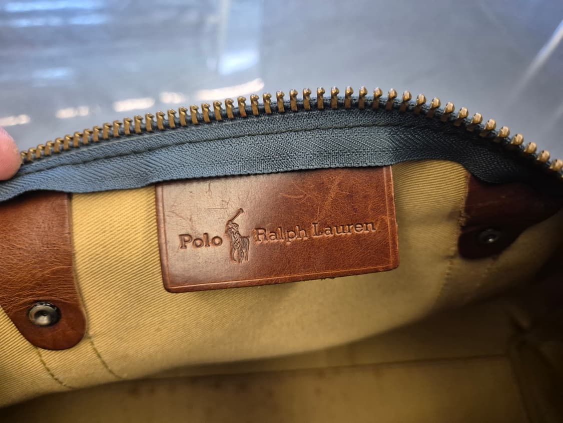 90s 폴로랄프로렌 블랙와치 레더 보스턴 백 상품이미지9