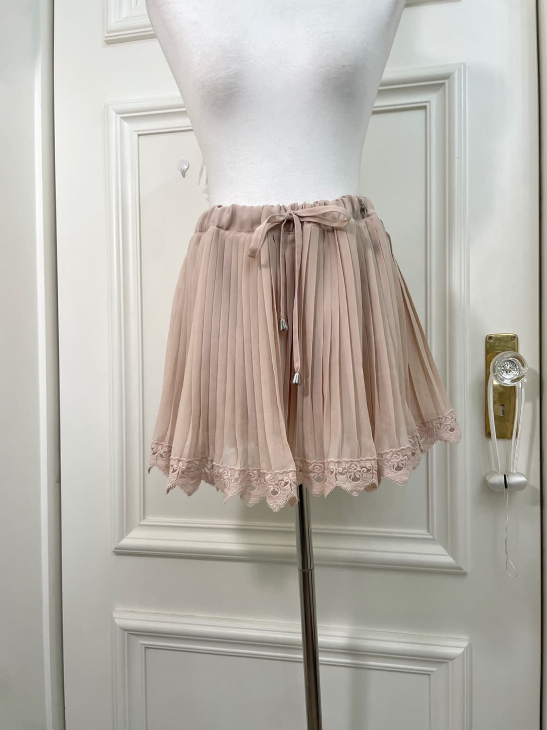 coralbeige pleats lace point banding min 상품이미지5
