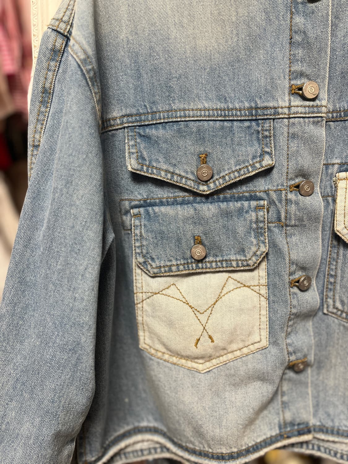 럭키슈에뜨 데님 크롭 자켓 36 상품이미지3