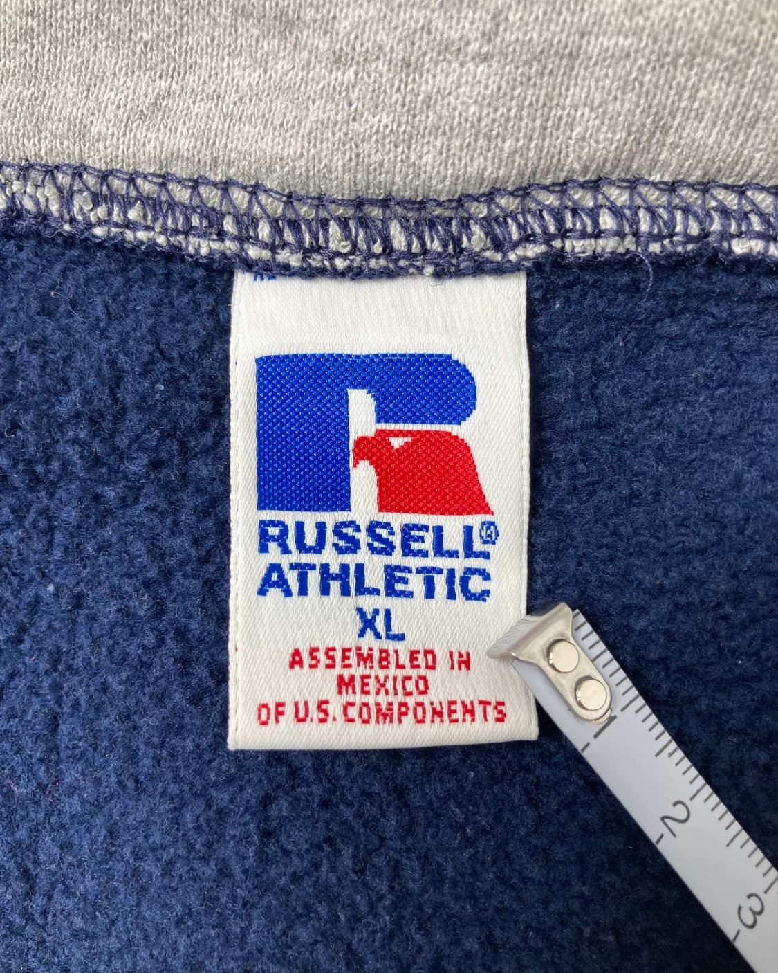 90s Russell Zip Up Sweatshirt (navy) 상품이미지3