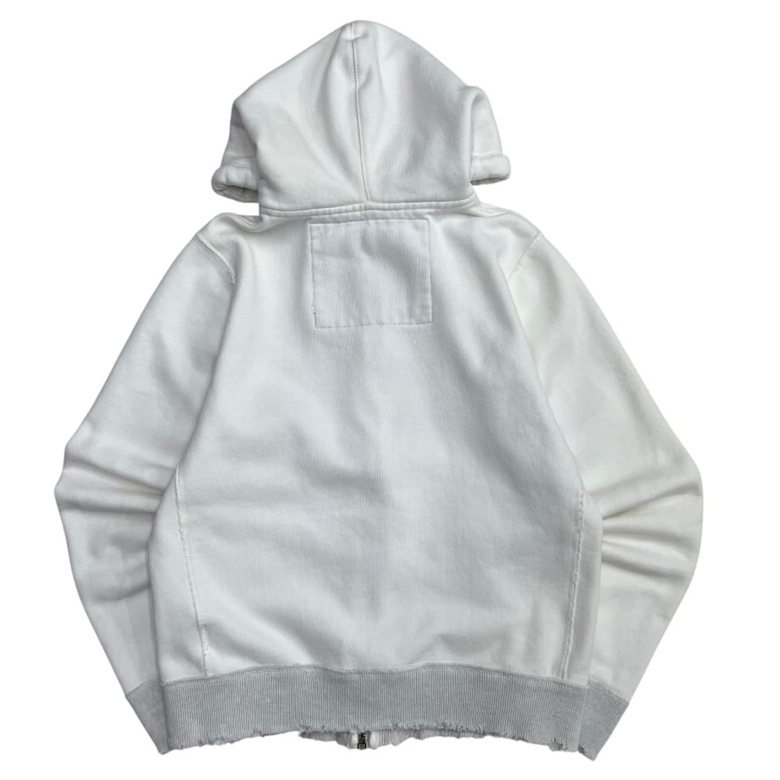 아베크롬비 네이비 센터로고 화이트 후드집업 XL 상품이미지3