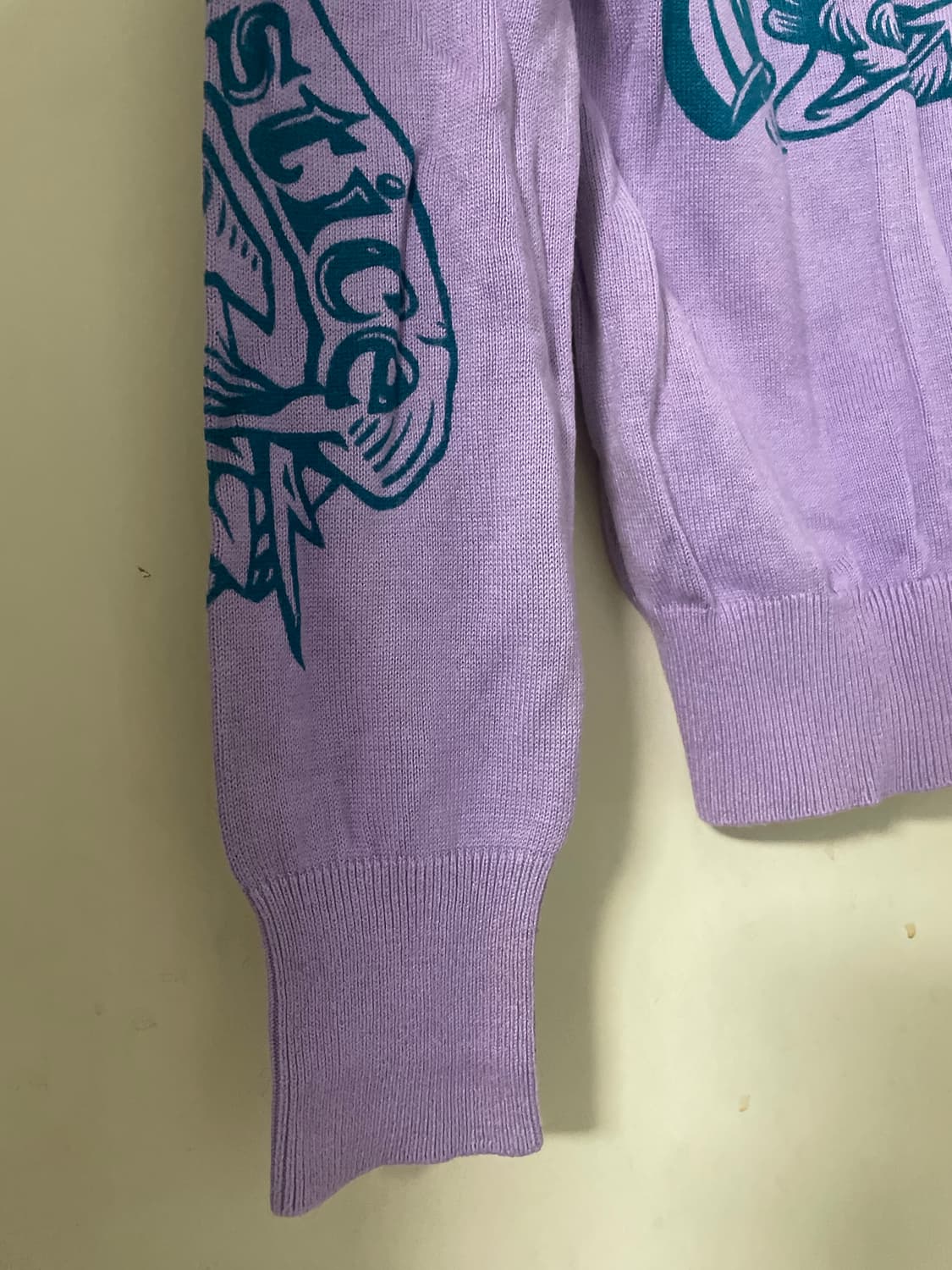 빈티지 퍼플 프린팅 니트 상품이미지7