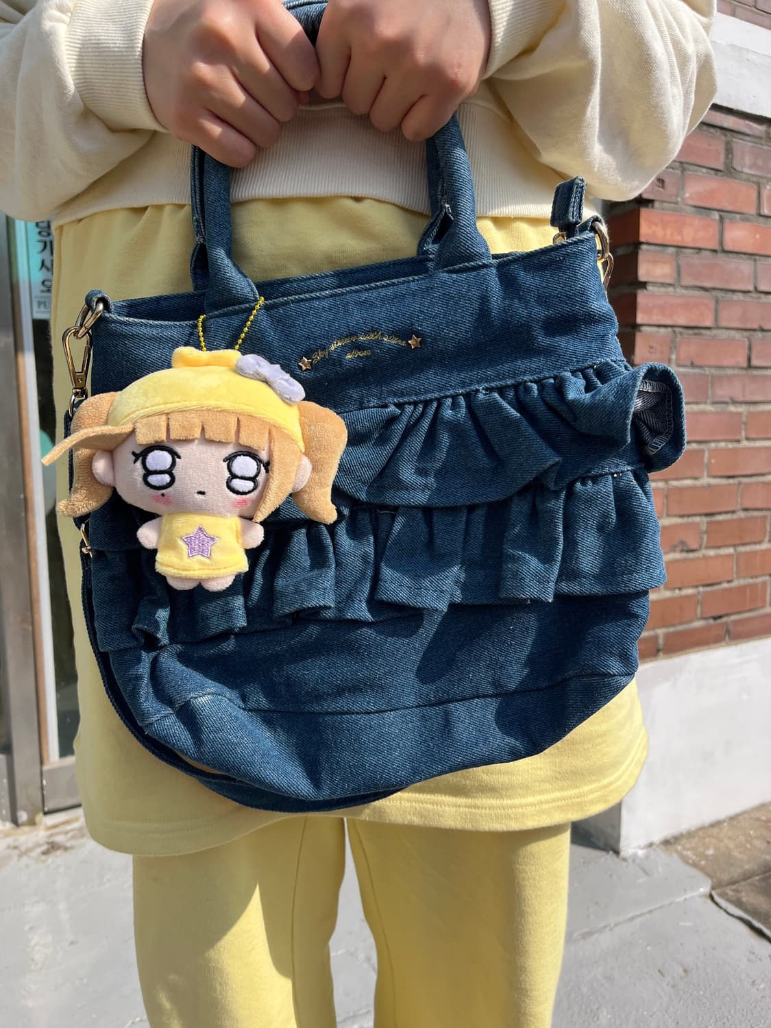 데님 프릴 크로스백 🌀 상품이미지8