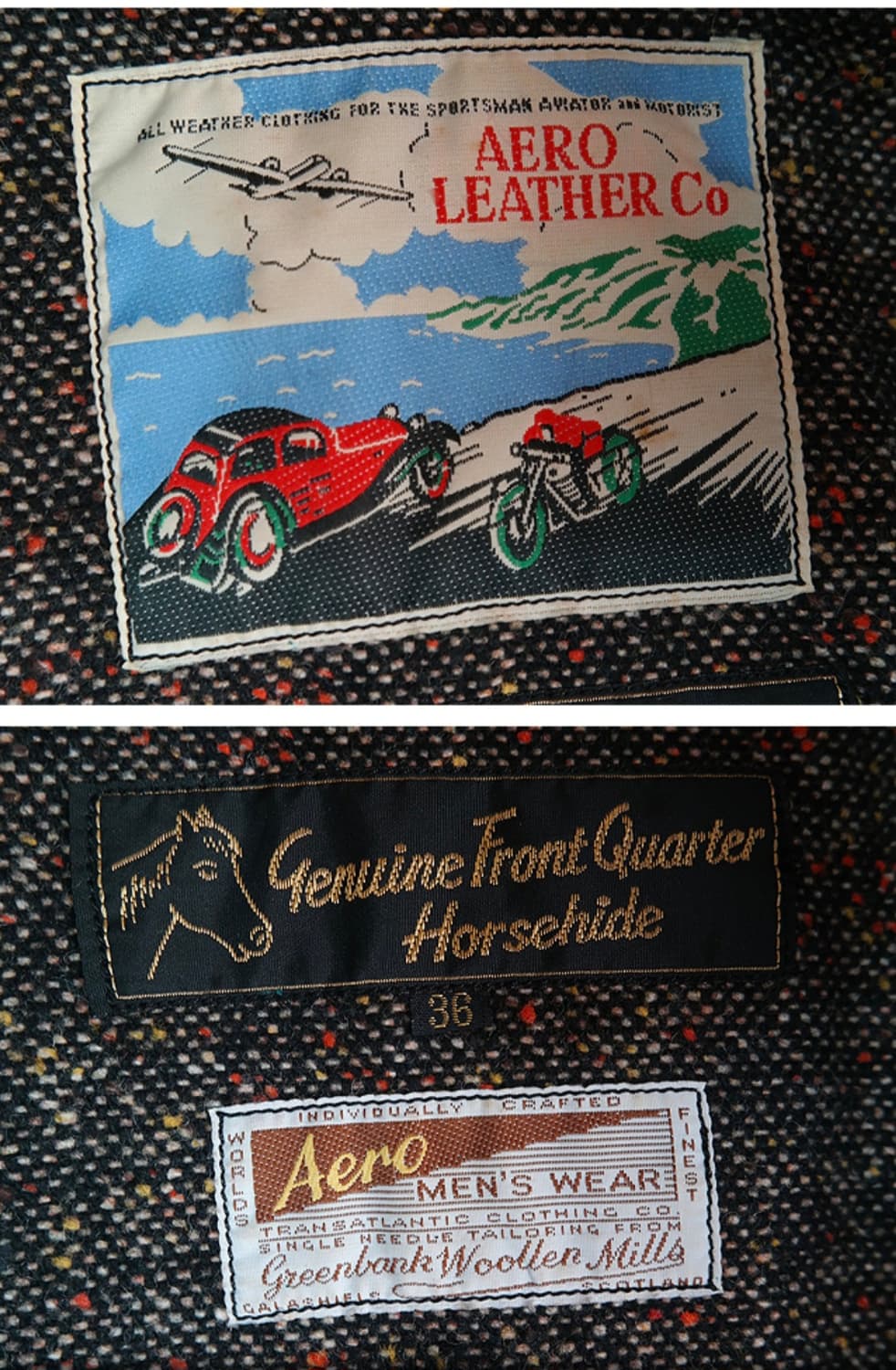 에어로 레더 AERO LEATHER 말가죽 자켓 36 상품이미지8