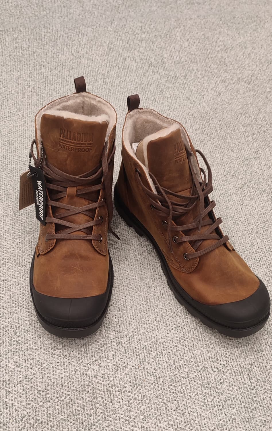팔라디움 팜파 방수 털 부츠 브라운 280mm 새상품 상품이미지1