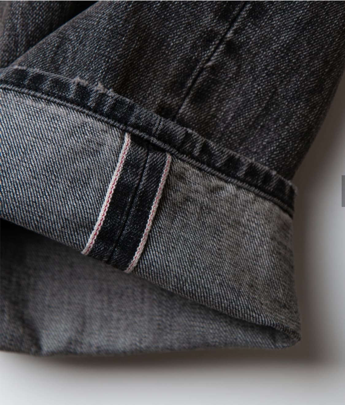 (2) 비헤비어 523L 셀비지 데님 워시드 블랙 상품이미지4