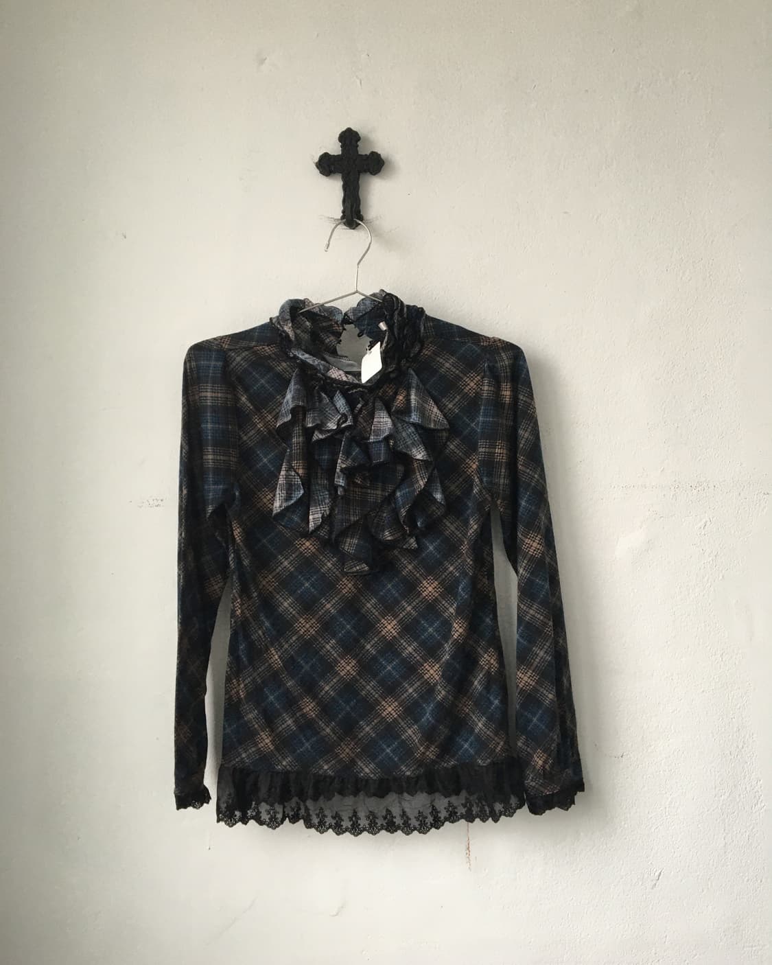 Axes femme ruffle high neck sleeve 상품이미지1