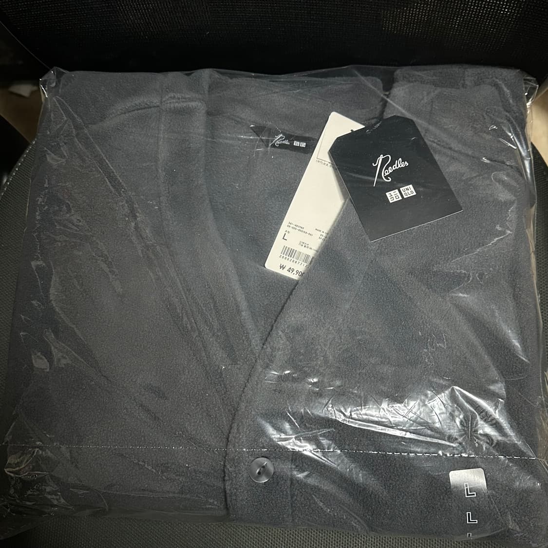 유니클로 니들스 플리스 오버사이즈 가디건 L (KR) 다크그레이 새상품 상품이미지1