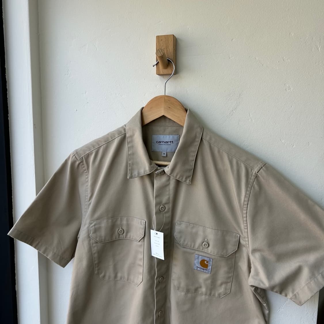 16697 - 칼하트 베이지 반팔 워크 셔츠 상품이미지1