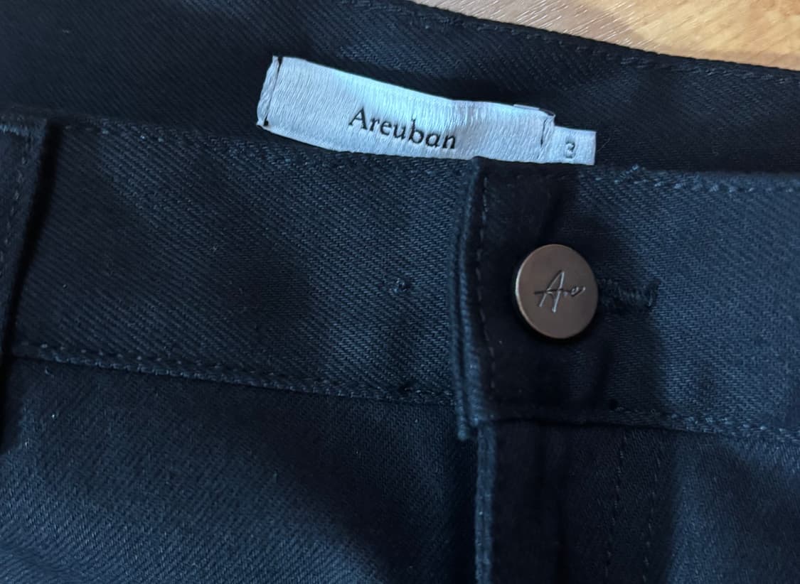 [3] 아르반 루터스 새깅 플레어 팬츠_솔리드 블랙 상품이미지3