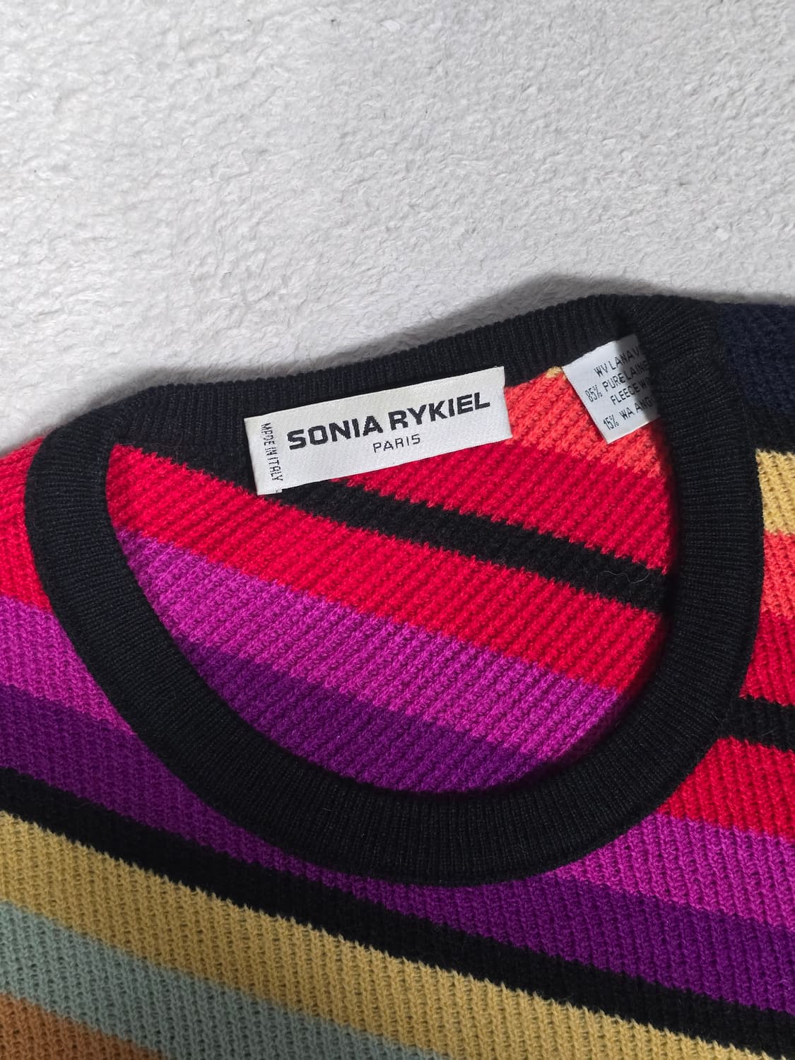 소니아리키엘 멀티컬러 스트라이프 울 니트 42 상품이미지3