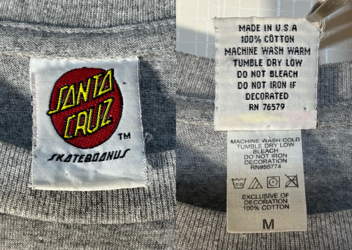 90s USA Santa Cruz 산타크루즈 스크리밍 핸드 빈티지 티셔츠 상품이미지7