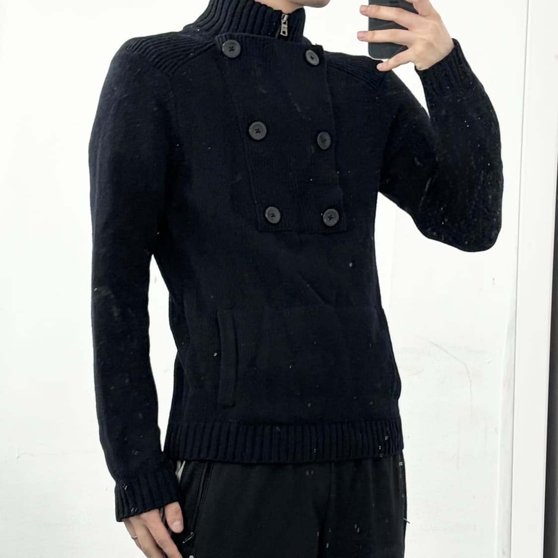 아르마니 익스체인지 나폴레옹 반집업 니트 상품이미지2