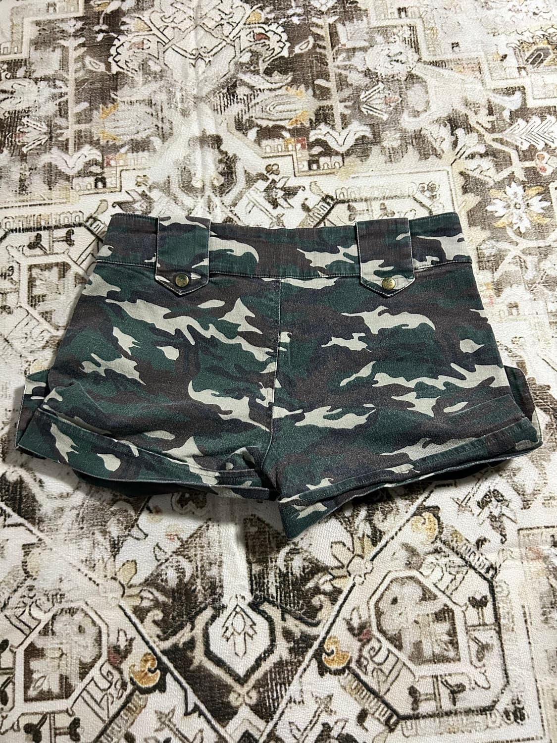 camo y2k strap detailed shorts 상품이미지6