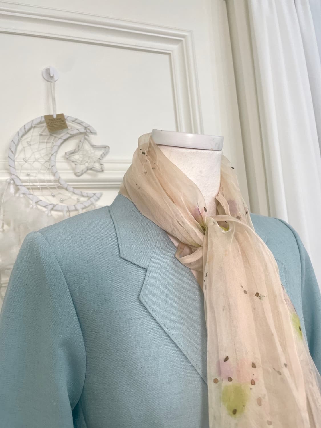 coral nutural point sheer scarf 상품이미지6